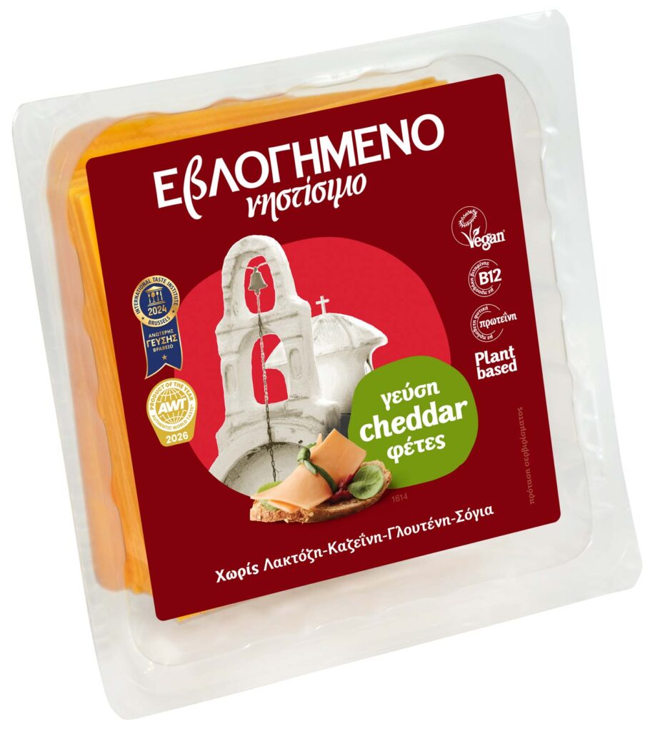 ΕβΛΟΓΗΜΕΝΟ νηστίσιμο γεύση CHEDDAR φέτες 10x200gr