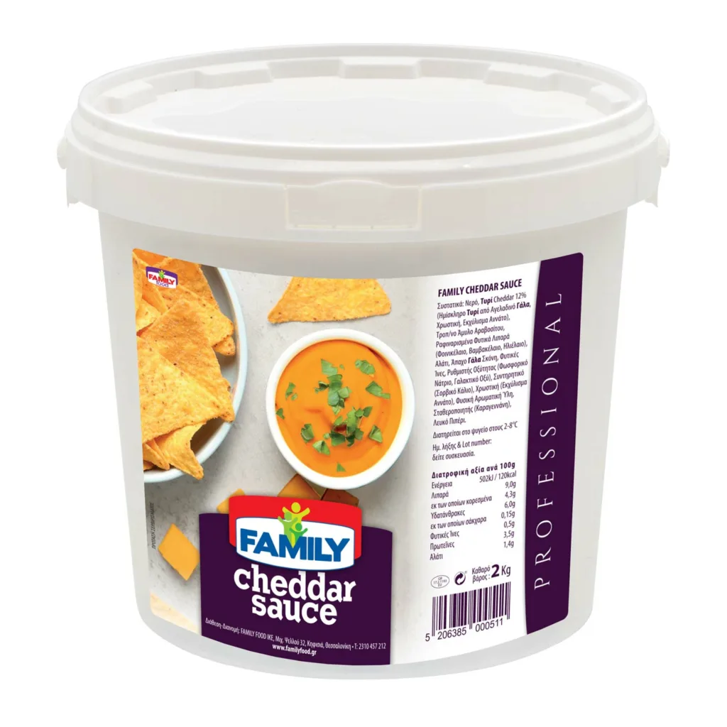 FAMILY CHEDDAR SAUCE PROFESSIONAL δοχείο 4x2Kg