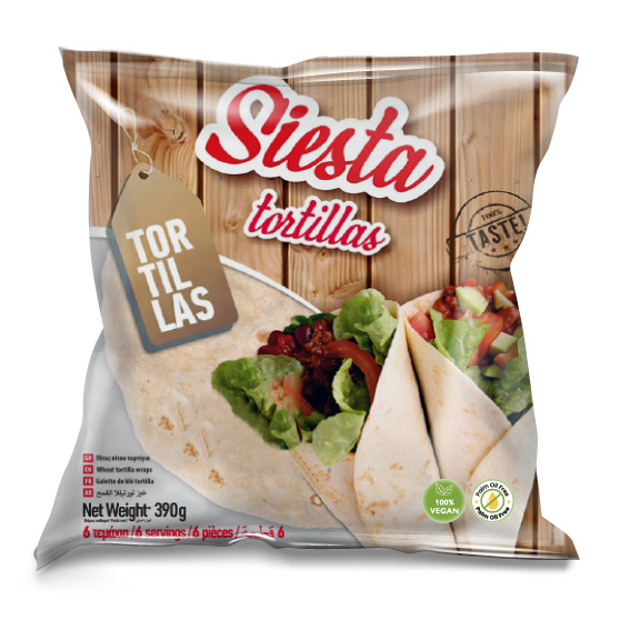 TORTILLAS SIESTA ΣΙΤΟΥ 25cm 18x390gr