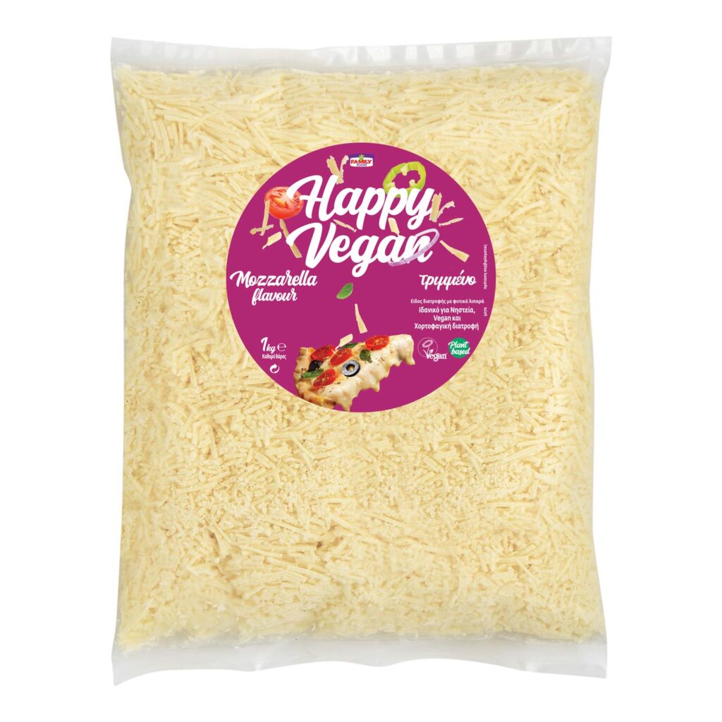 HAPPY VEGAN MOZZARELLA FLAVOUR τριμμένο 8x1kg