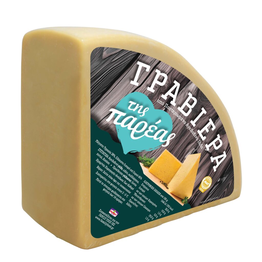 ΓΡΑΒΙΕΡΑ "ΤΗΣ ΠΑΡΕΑΣ" από αγελαδινό γάλα 4x2kg (επί ζυγίου)